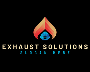 Home Temperature Exhaust logo design