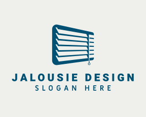 Window Blinds Jalousie logo design