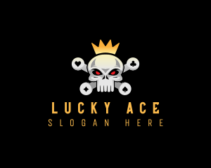 Skull Head Casino logo design