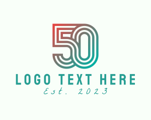 Gradient Retro 50s logo