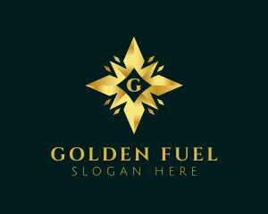 Golden Star Letter logo design