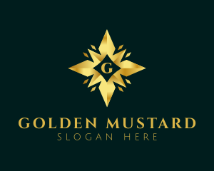 Golden Star Letter logo design