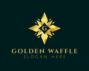 Golden Star Letter logo design