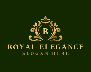 Royal Floral Crest logo design