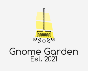 Gardening Rake Outline logo design