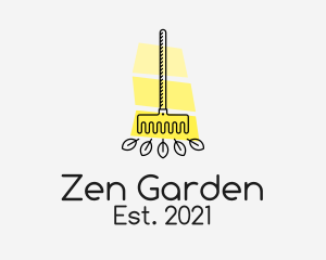 Gardening Rake Outline logo design