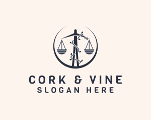 Vine Legal Scale logo design