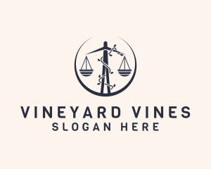 Vine Legal Scale logo design