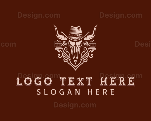 Bull Skull Rodeo Logo