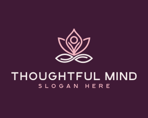 Meditation Yoga Lotus logo design