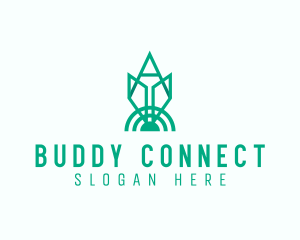 Geometric Internet Connection logo design