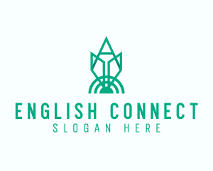 Geometric Internet Connection logo design