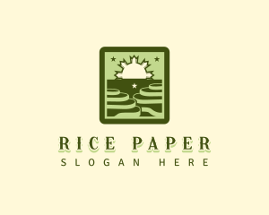 Rice Terraces Mountains logo design