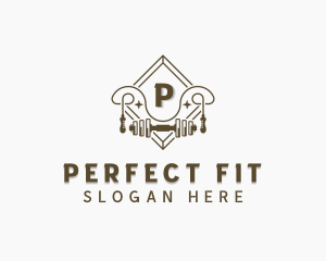 Barbell Fitness Gym logo design