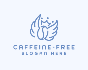 Flying King Coffee Bean logo design