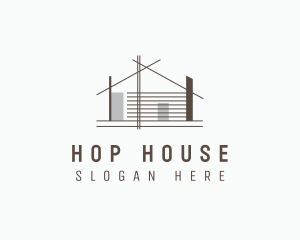 House Construction Scaffolding  logo design