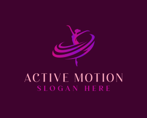 Female Dancing Ballerina logo