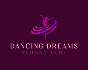 Female Dancing Ballerina logo