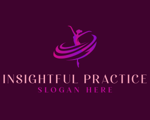 Female Dancing Ballerina logo