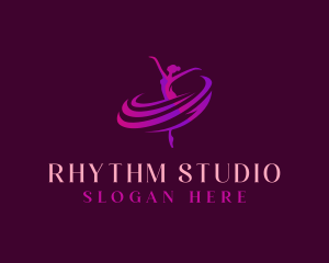 Female Dancing Ballerina logo