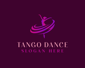 Female Dancing Ballerina logo design