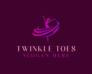 Female Dancing Ballerina logo