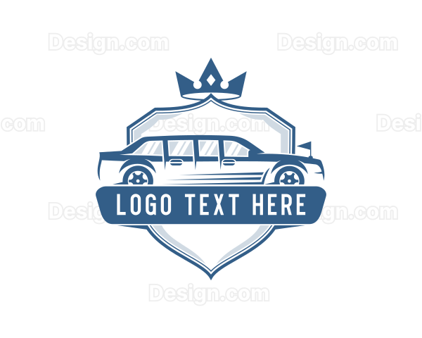 Limousine Car Transportation Logo