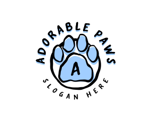 Pet Paw Grooming Veterinary logo design