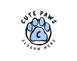 Pet Paw Grooming Veterinary logo design