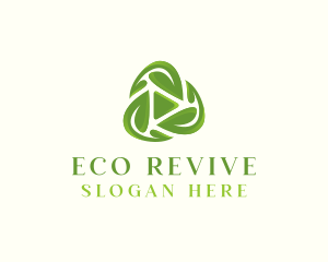 Natural Recycle Leaves logo design