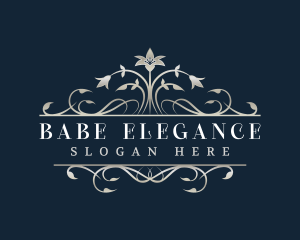 Elegant Floral Wedding logo design