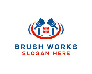 Paint Brush Maintenance logo design