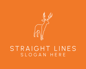 Wild Deer Line Art logo design