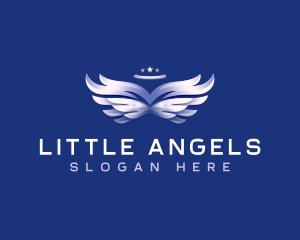 Halo Wings Angel logo design