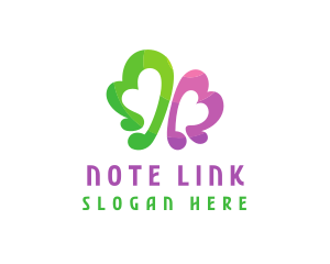 Heart Musical Notes logo design