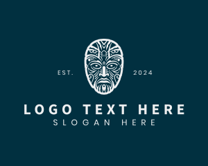 Tribal Maori Mask logo