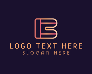 Gradient App Letter B logo