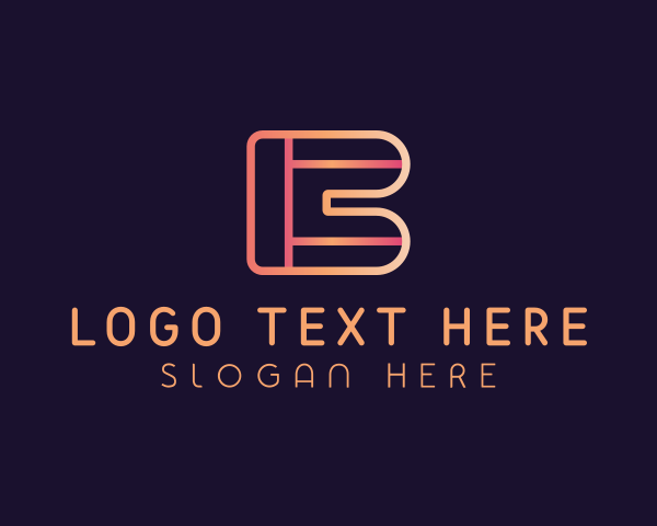 Gradient App Letter B logo