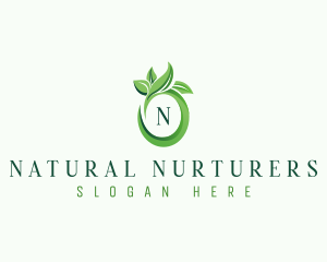 Organic Nature Leaf logo design