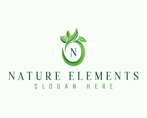 Organic Nature Leaf logo design