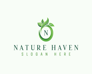 Organic Nature Leaf logo design