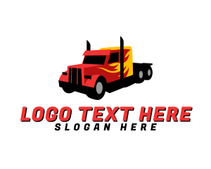 Red Hotrod Truck logo