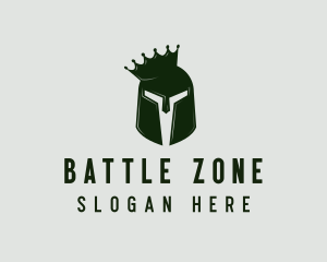 Battle Helmet Crown logo design