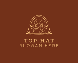 Cowgirl Fashion Hat logo design