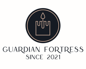 Minimalist Fortress Candle logo
