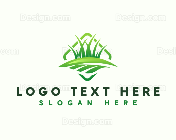 Grass Lawn Gardening Logo