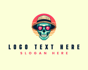Skeleton Summer Beach logo