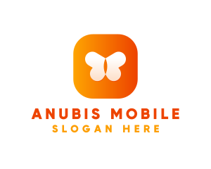 Orange Butterfly App logo design