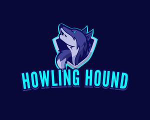 Wolf Shield Howl logo design