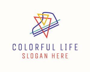 Colorful Geometric Sneaker logo design